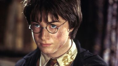 Daniel Radcliffe in a scene from the film Harry Potter and the Chamber of secrets.